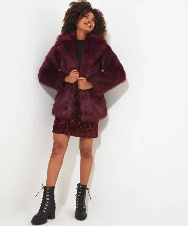 Shop Women's Collection | Occasion Outfits | Gifts | Coats & Jackets | Sale Coats & Jacket | Top Picks | Top Picks | Women's | Women's | Women's Joe Browns Fabulous Faux Fur Coat Berry