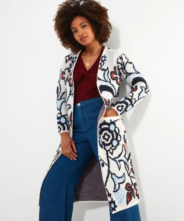 Cardigans & Coatigans | Sale Knitwear & Jumpers | Top Picks | Women's Joe Browns Fancy Floral Cardigan Blue