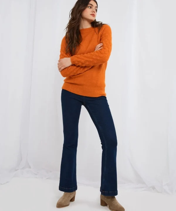 Cardigans & Coatigans | Sale Knitwear & Jumpers | Top Picks | Women's Joe Browns Fancy Sleeve Jumper Orange / Winter White