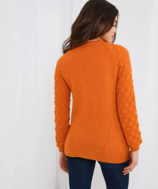 Cardigans & Coatigans | Sale Knitwear & Jumpers | Top Picks | Women's Joe Browns Fancy Sleeve Jumper Orange / Winter White
