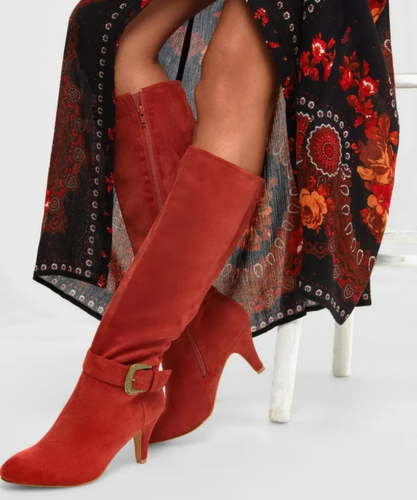 Knee High Boots | Party Footwear | Boots & Shoes | Sale Boots & Shoes | Top Picks | Top Picks | Women's | Women's Joe Browns Feeling Fabulous Boots Burnt Orange