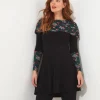 Shop Women's Collection | Tops, Tunics & Blouses | Dresses | Sale Tops, Tunics & Blouses | Top Picks | Women's | Women's | Women's Joe Browns Festive Bardot Tunic Black