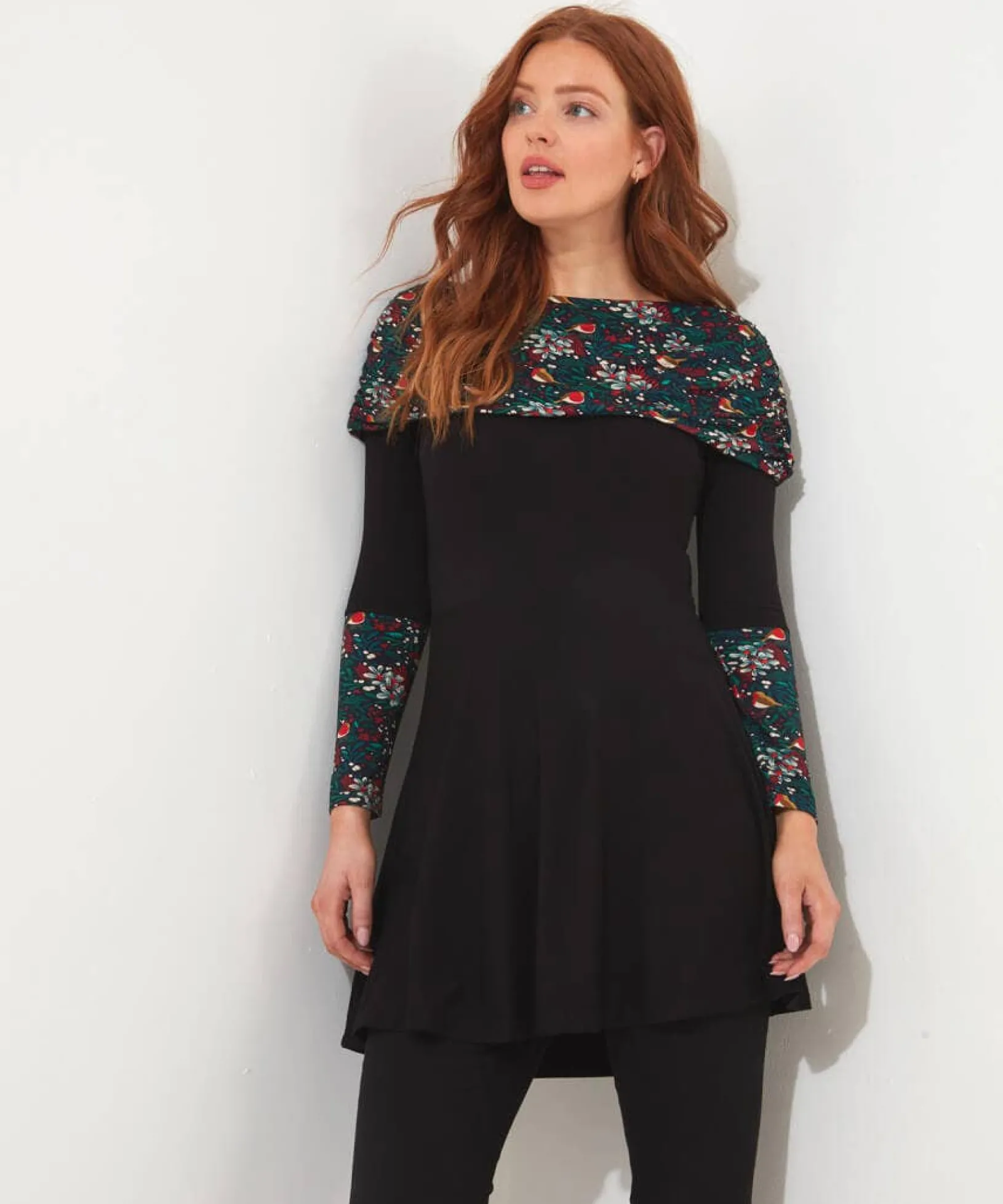 festive_bardot_tunic_0.webp Shop Women's Collection | Tops, Tunics & Blouses | Dresses | Sale Tops, Tunics & Blouses | Top Picks | Women's | Women's | Women's Joe Browns Festive Bardot Tunic Black