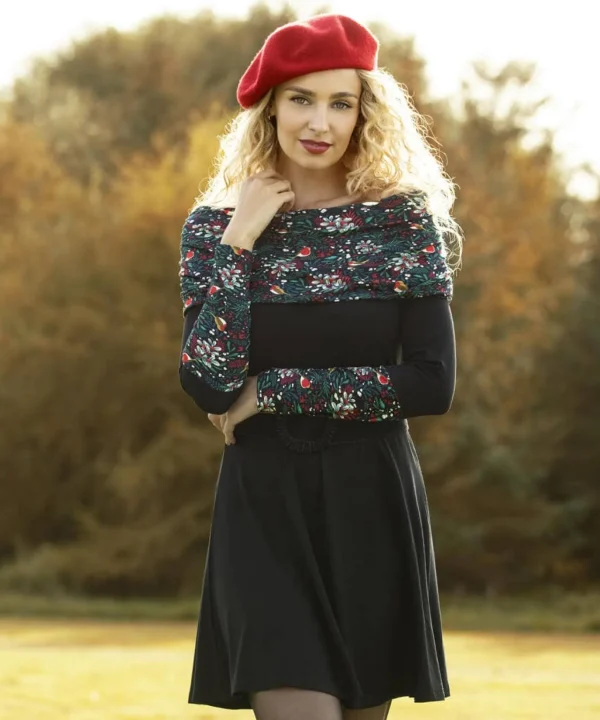 Shop Women's Collection | Tops, Tunics & Blouses | Dresses | Sale Tops, Tunics & Blouses | Top Picks | Women's | Women's | Women's Joe Browns Festive Bardot Tunic Black