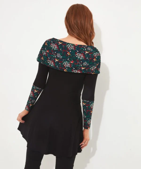 Shop Women's Collection | Tops, Tunics & Blouses | Dresses | Sale Tops, Tunics & Blouses | Top Picks | Women's | Women's | Women's Joe Browns Festive Bardot Tunic Black