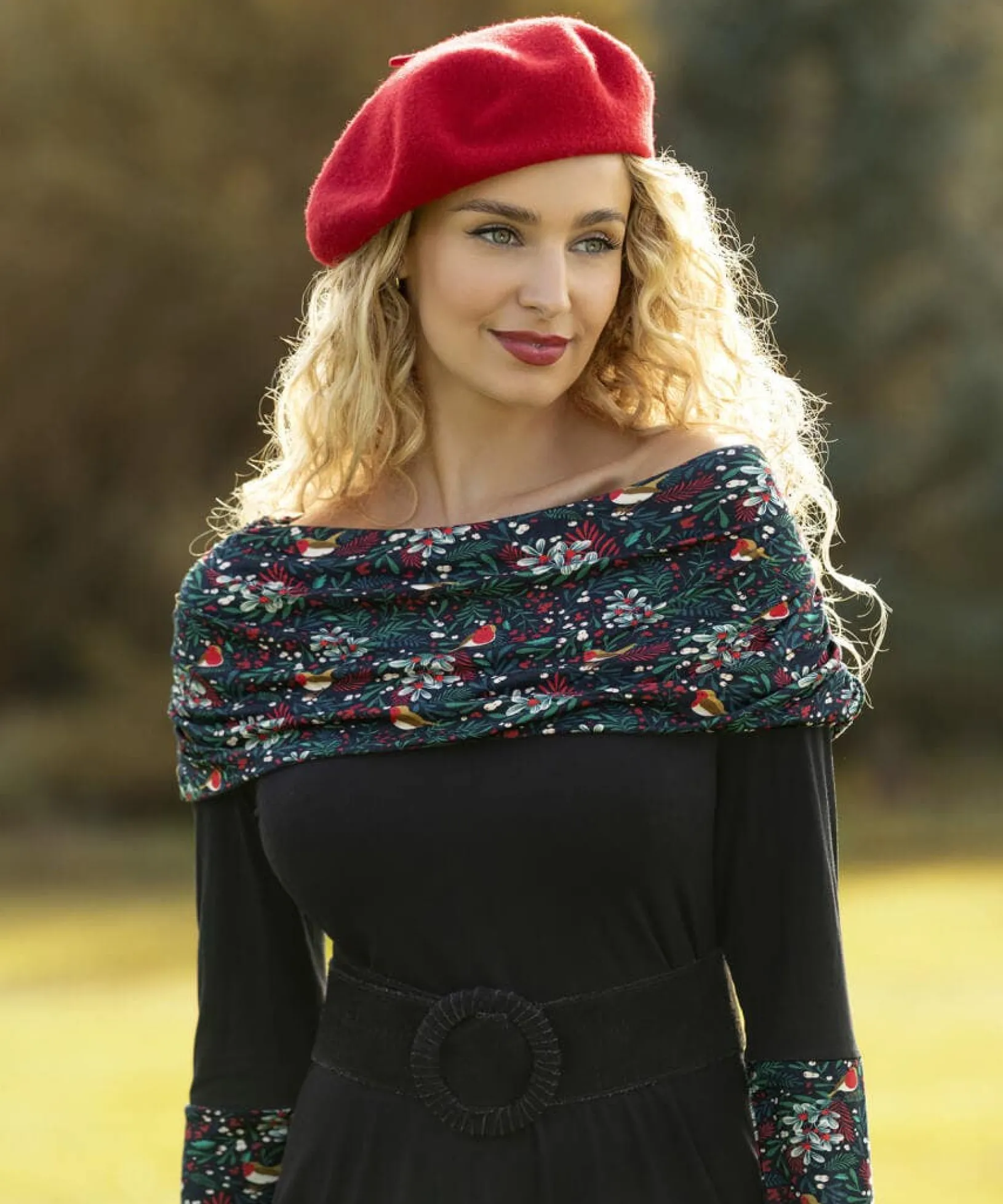 festive_bardot_tunic_6.webp Shop Women's Collection | Tops, Tunics & Blouses | Dresses | Sale Tops, Tunics & Blouses | Top Picks | Women's | Women's | Women's Joe Browns Festive Bardot Tunic Black