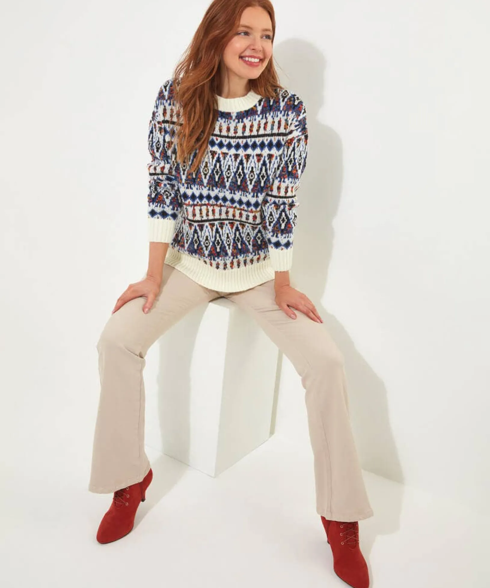 festive_fun_jumper_2.webp Cardigans & Coatigans | Sale Knitwear & Jumpers | Top Picks | Women's Joe Browns Festive Fun Jumper Multi