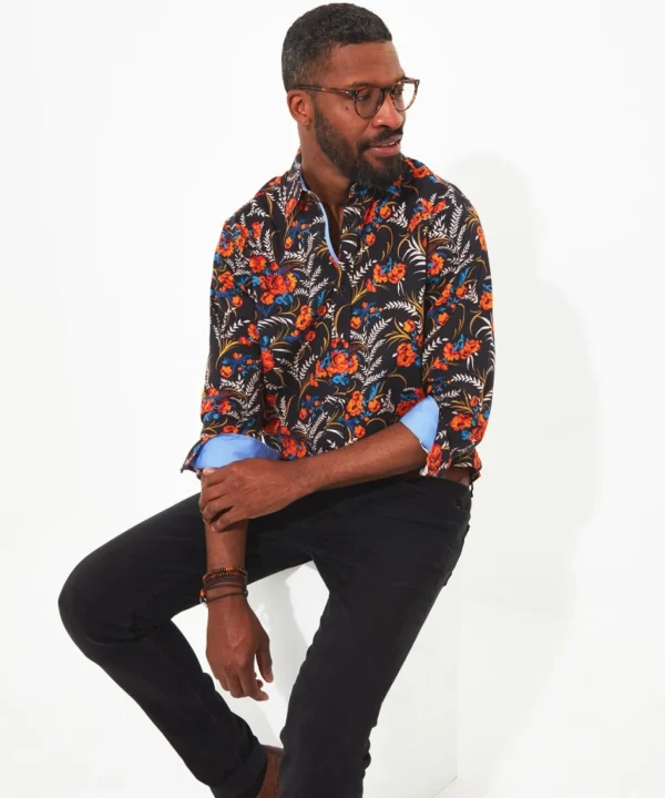 Shop Men's Collection | Funky Shirts | Shirts | Sale Shirts | Top Picks | Top Picks | Men，s | Men，s Joe Browns Fiery Fun Floral Shirt Black
