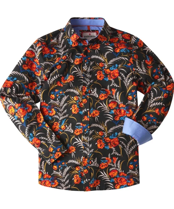 Shop Men's Collection | Funky Shirts | Shirts | Sale Shirts | Top Picks | Top Picks | Men，s | Men，s Joe Browns Fiery Fun Floral Shirt Black