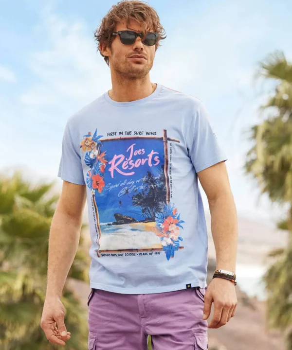 Sale Tops & T-Shirts | Men,s Joe Browns First in Tee Blue