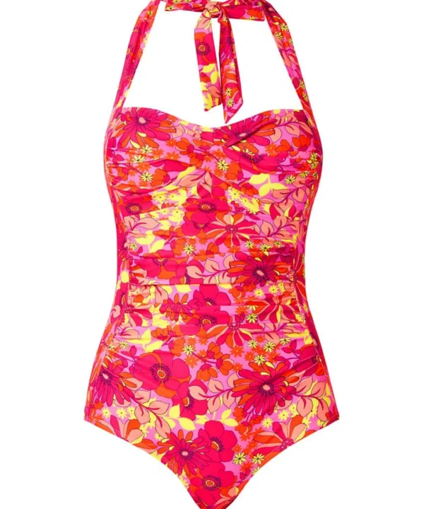 Sale Swimwear | Women's Joe Browns Floral Festival Retro Swimsuit Pink Multi