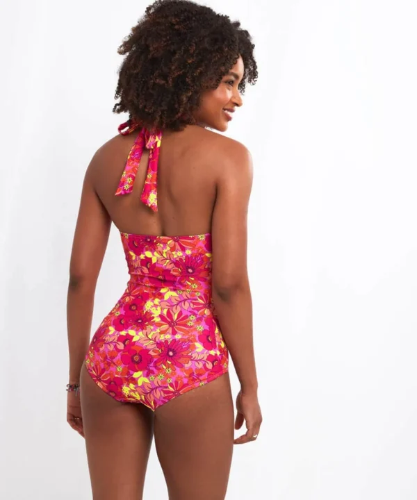 Sale Swimwear | Women's Joe Browns Floral Festival Retro Swimsuit Pink Multi