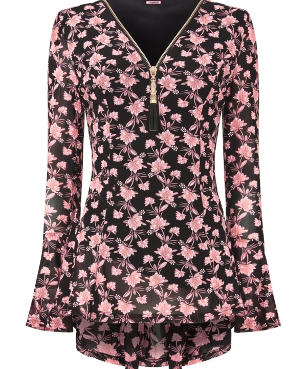 Shop Women's Collection | Tops, Tunics & Blouses | Sale Tops, Tunics & Blouses | Top Picks | Women's | Women's Joe Browns Floral Zip Top Multi