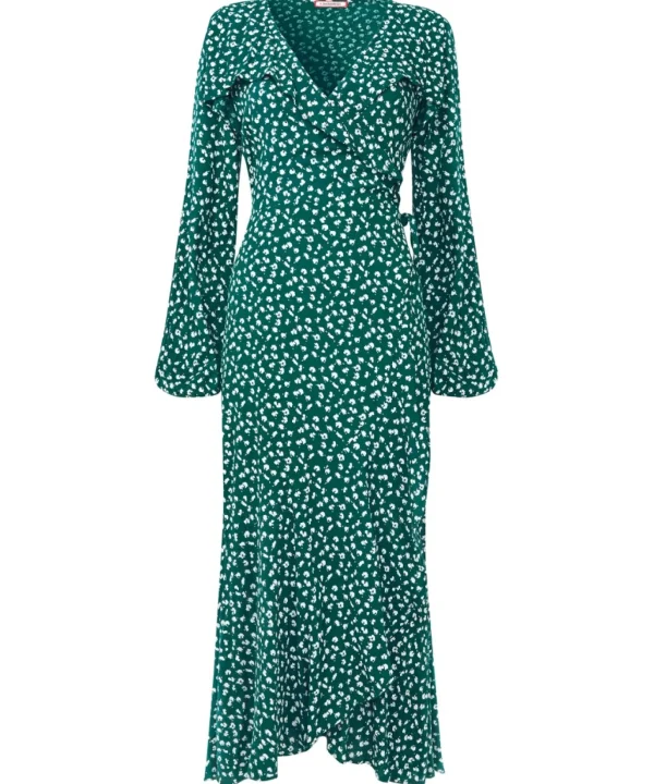 Shop Women's Collection | Midi Dresses | Dresses | Sale Dresses | Top Picks | Top Picks | Women's | Women's Joe Browns Florrie Wrap Frill Dress Green