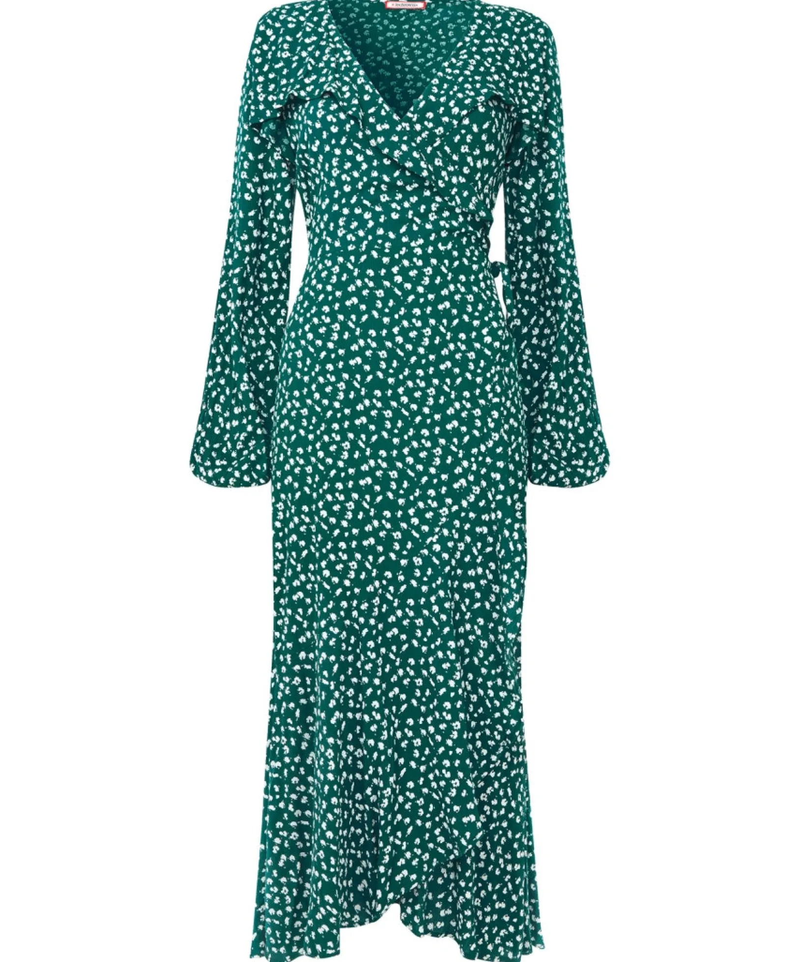 florrie_wrap_frill_dress_1.webp Shop Women's Collection | Midi Dresses | Dresses | Sale Dresses | Top Picks | Top Picks | Women's | Women's Joe Browns Florrie Wrap Frill Dress Green