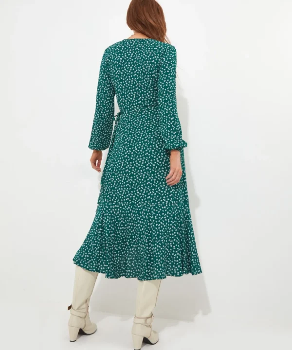 Shop Women's Collection | Midi Dresses | Dresses | Sale Dresses | Top Picks | Top Picks | Women's | Women's Joe Browns Florrie Wrap Frill Dress Green