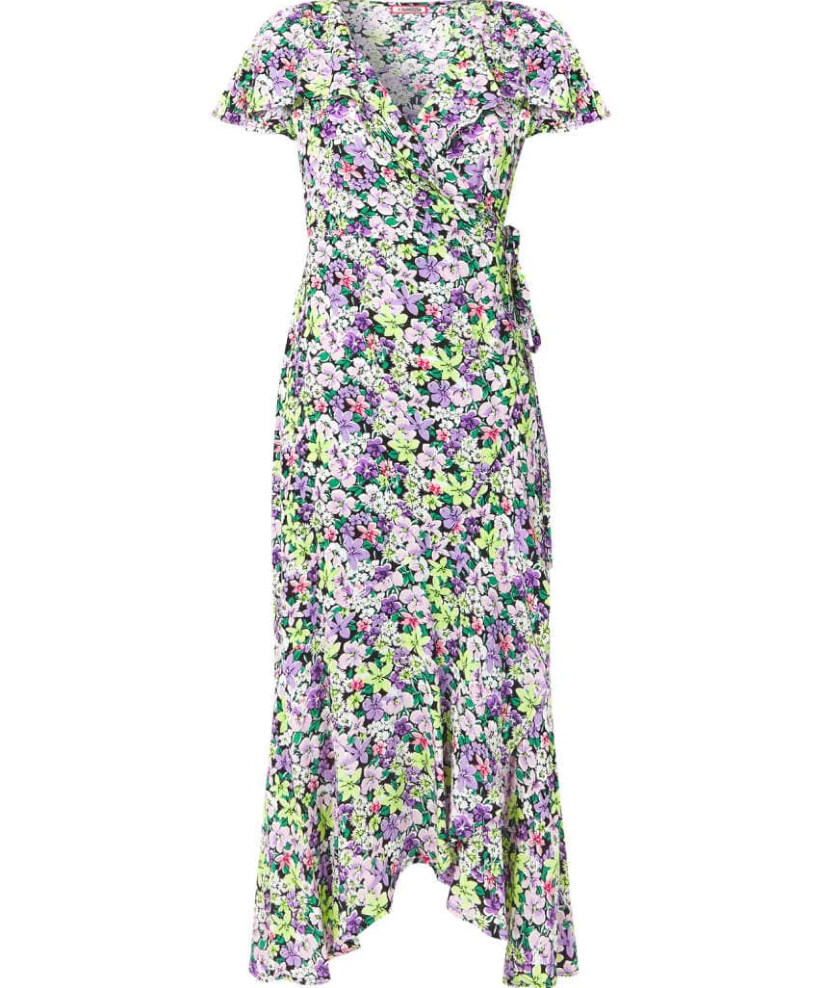 francesca_frill_dress_1.webp Sale Dresses | Women's Joe Browns Francesca Frill Dress Black / Pink