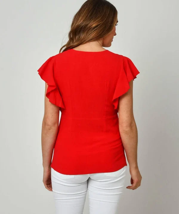 Sale Tops, Tunics & Blouses | Women's Joe Browns Frill Sleeve Blouse Red