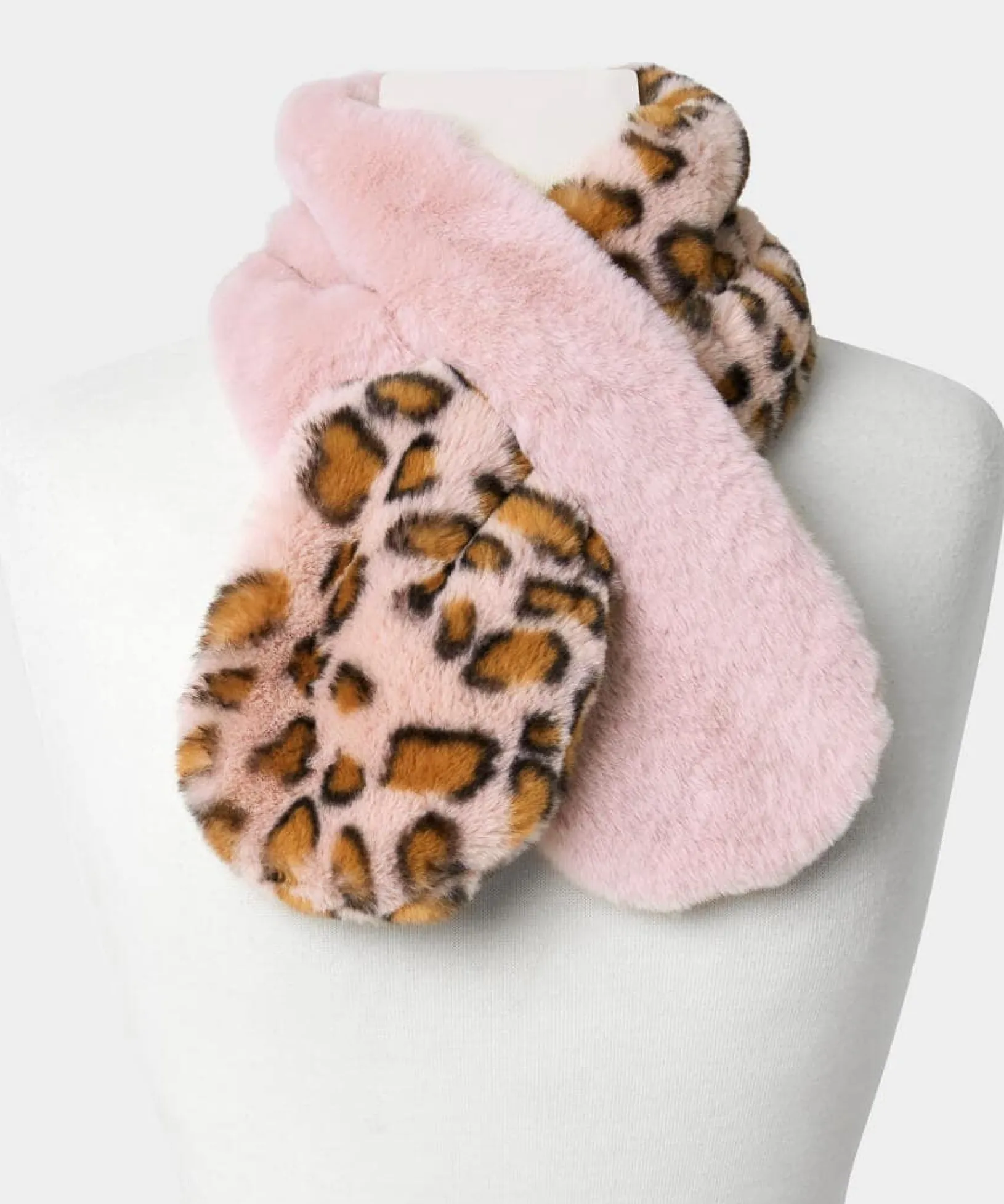 frivolous_faux_fur_collar_0.webp Sale Gifts | Sale Accessories & Jewellery | Women's | Women's Joe Browns Frivolous Faux Fur Collar Scarf Pink Multi