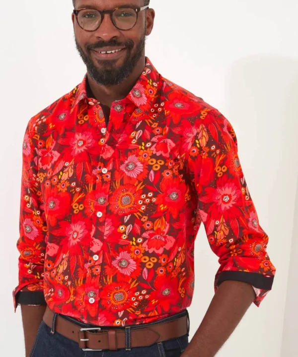 Shop Men's Collection | Funky Shirts | Men's Partywear | Shirts | Top Picks | Top Picks | Top Picks | Men,s Joe Browns Funky Floral Shirt Red