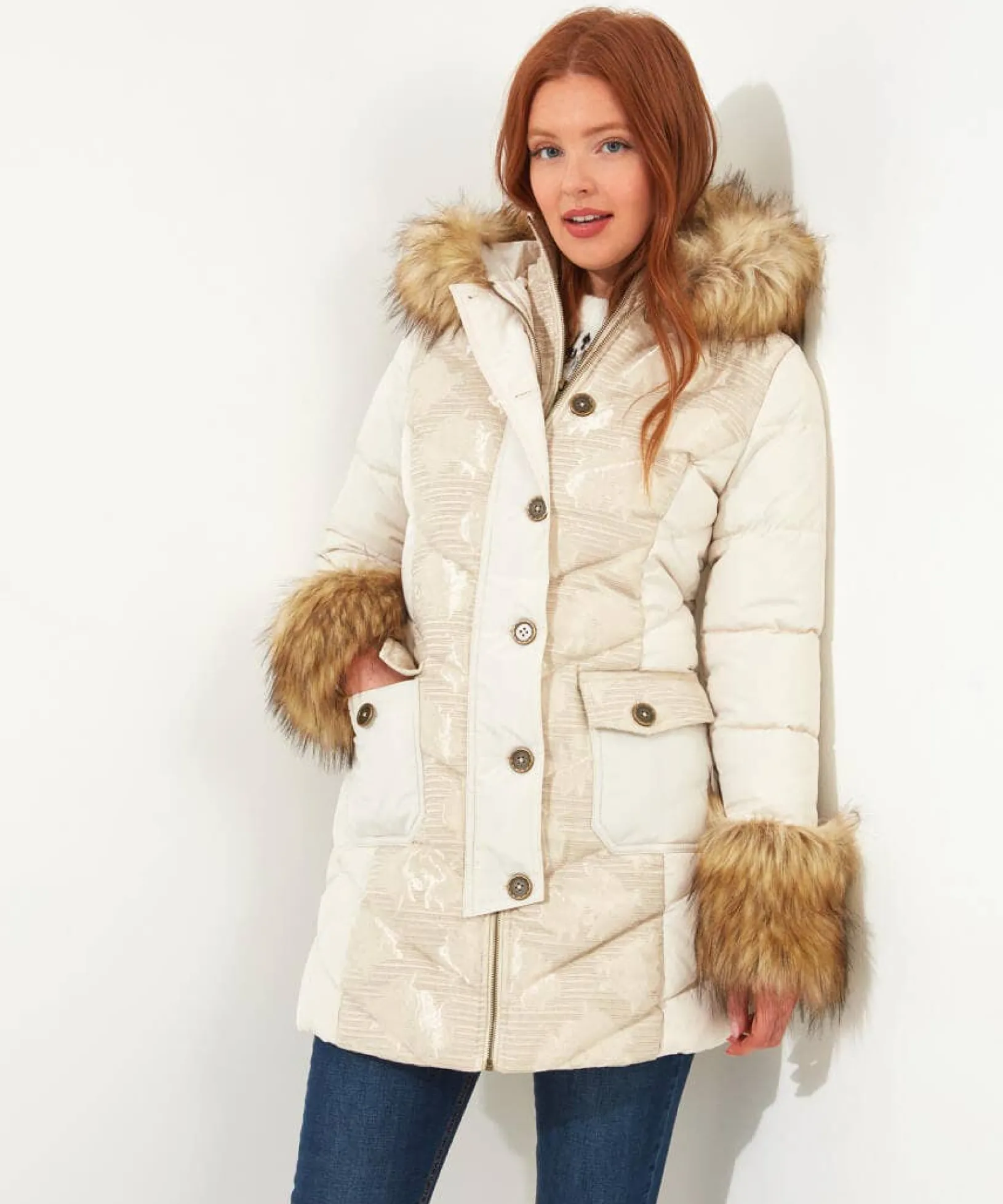 fur_trim_puffa_coat_0.webp Shop Women's Collection | Coats & Jackets | Top Picks | Women's Joe Browns Fur Trim Puffa Coat Cream