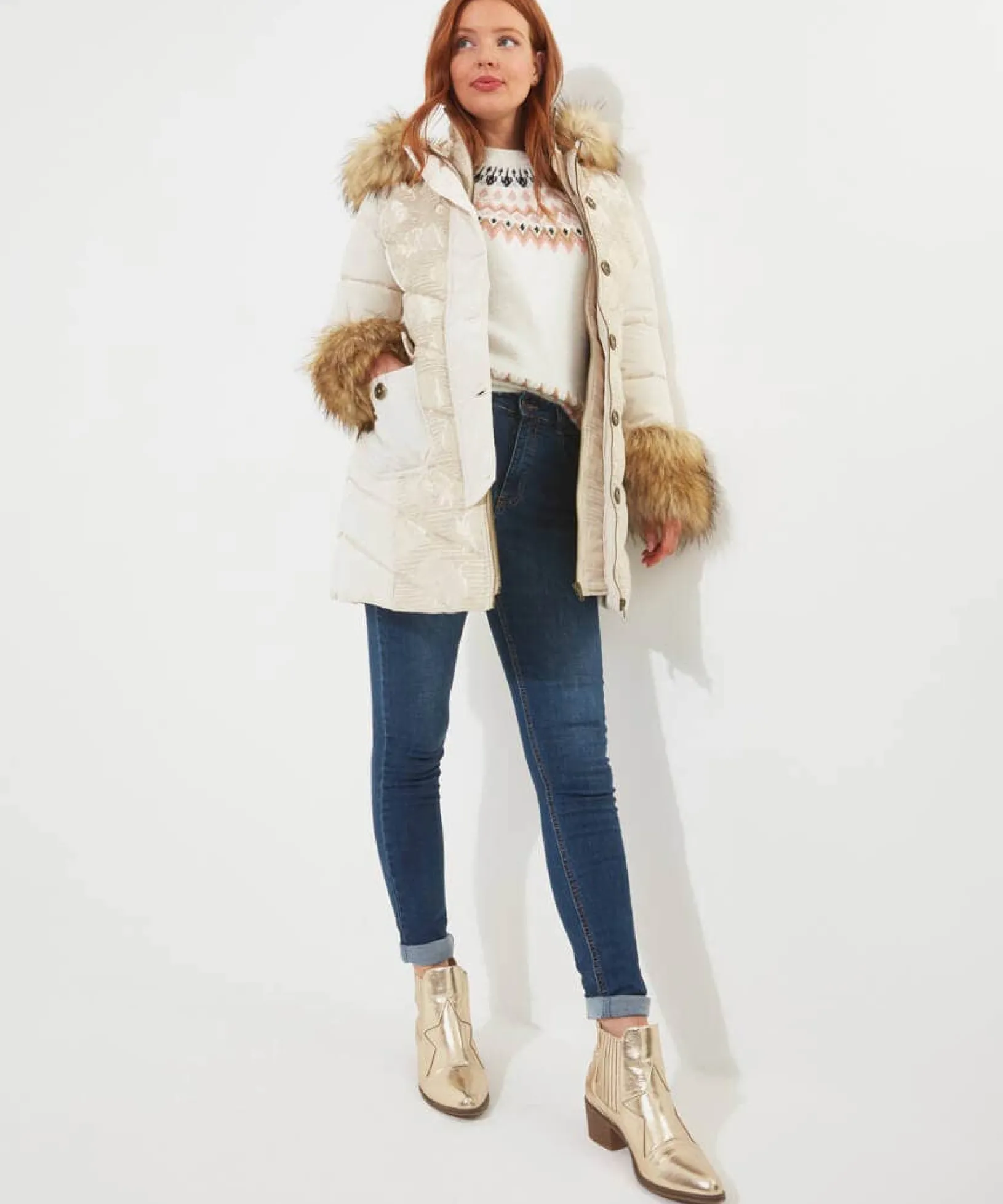 fur_trim_puffa_coat_3.webp Shop Women's Collection | Coats & Jackets | Top Picks | Women's Joe Browns Fur Trim Puffa Coat Cream