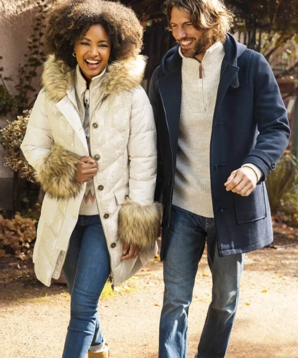 Shop Women's Collection | Coats & Jackets | Top Picks | Women's Joe Browns Fur Trim Puffa Coat Cream