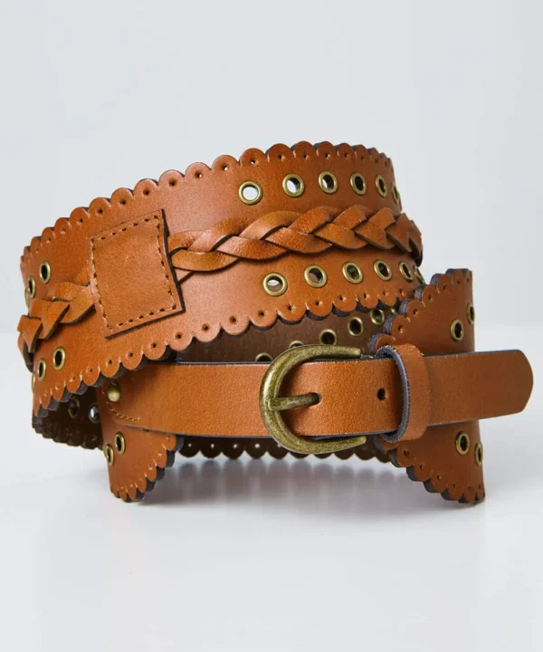 Sale Accessories & Jewellery | Women's Joe Browns Game Changer Leather Belt Tan / Black / Chestnut
