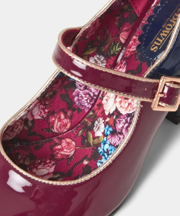 Party Footwear | Boots & Shoes | Sale Boots & Shoes | Top Picks | Women's | Women's Joe Browns Game Changer Patent Shoes Claret/Navy