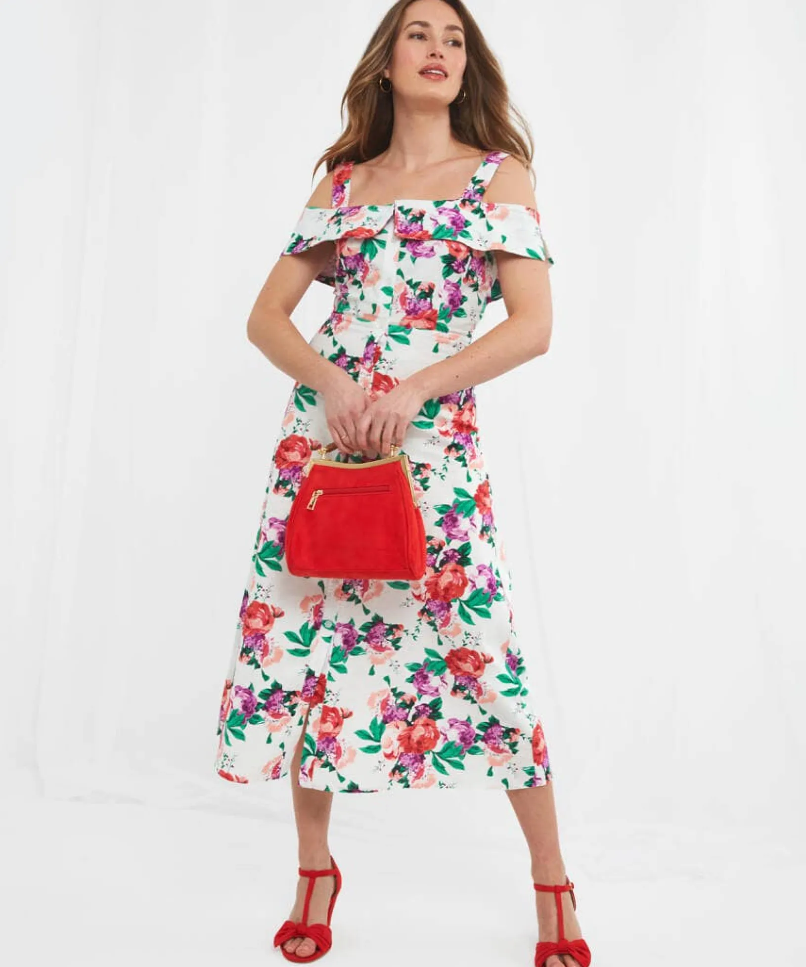 garden_party_floral_dress_2.webp Sale Dresses | Women's Joe Browns Garden Party Floral Dress Multi
