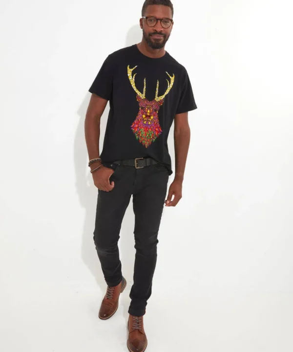 Shop Men's Collection | Graphic T-Shirts | Gifts | Tops & T-Shirts | Sale Tops & T-Shirts | Top Picks | Top Picks | Men，s | Men，s | Men，s Joe Browns Geo Stag Tee Black