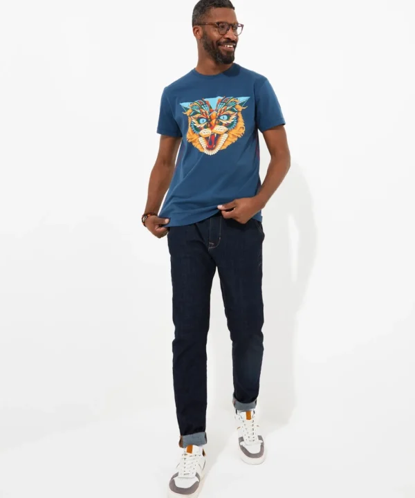 Shop Men's Collection | Graphic T-Shirts | Tops & T-Shirts | Sale Tops & T-Shirts | Top Picks | Top Picks | Men,s | Men,s Joe Browns Geo Wildcat Tee Blue