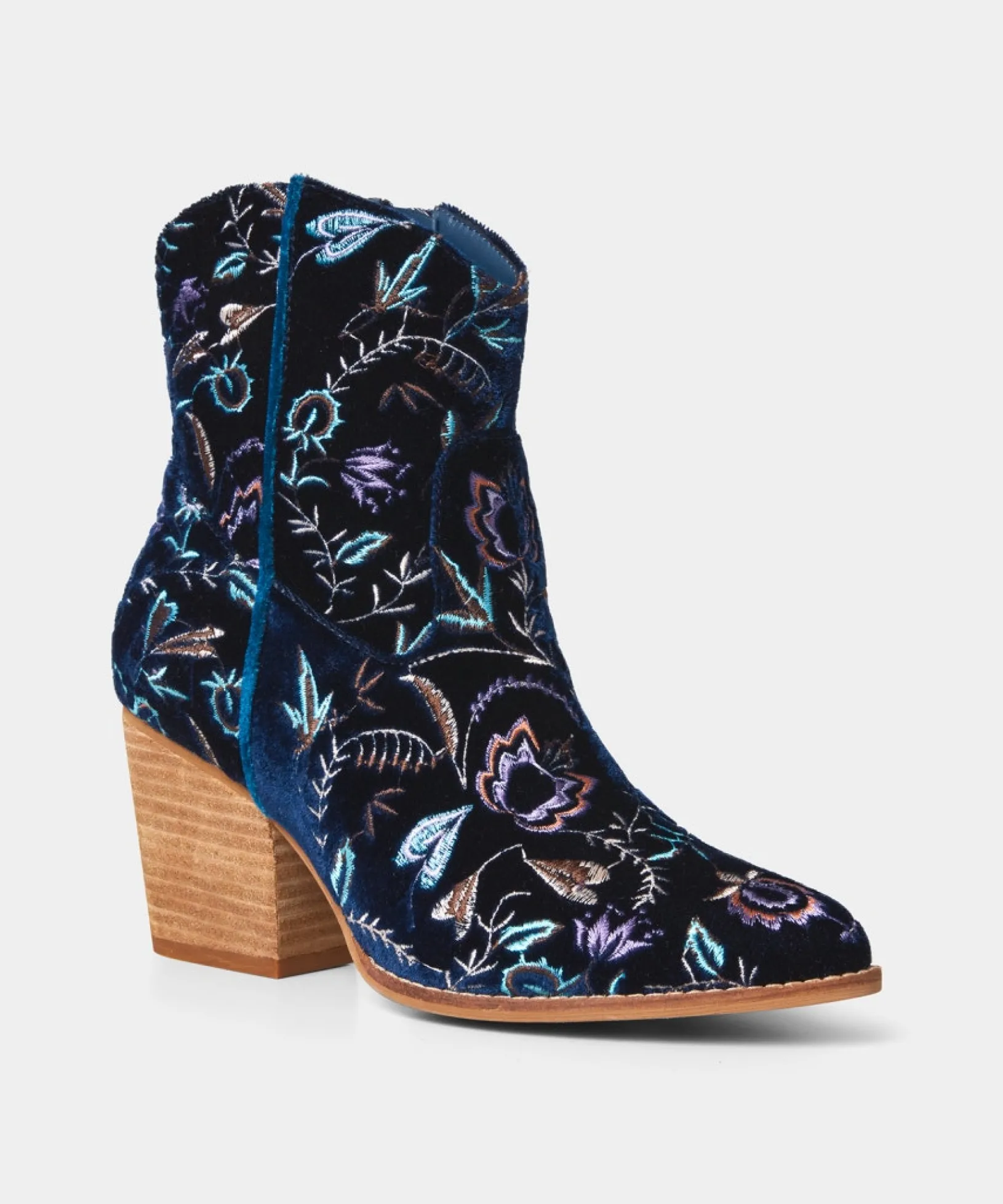gigi_embroidered_velvet_b_2.webp Knee High Boots | Ankle Boots | Boots & Shoes | Sale Boots & Shoes | Top Picks | Top Picks | Women's | Women's Joe Browns Gigi Embroidered Velvet Boots Navy Multi