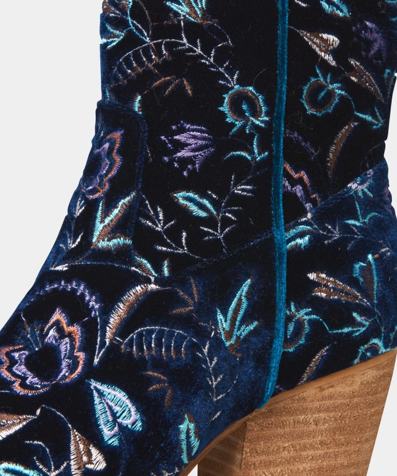 gigi_embroidered_velvet_b_4.webp Knee High Boots | Ankle Boots | Boots & Shoes | Sale Boots & Shoes | Top Picks | Top Picks | Women's | Women's Joe Browns Gigi Embroidered Velvet Boots Navy Multi