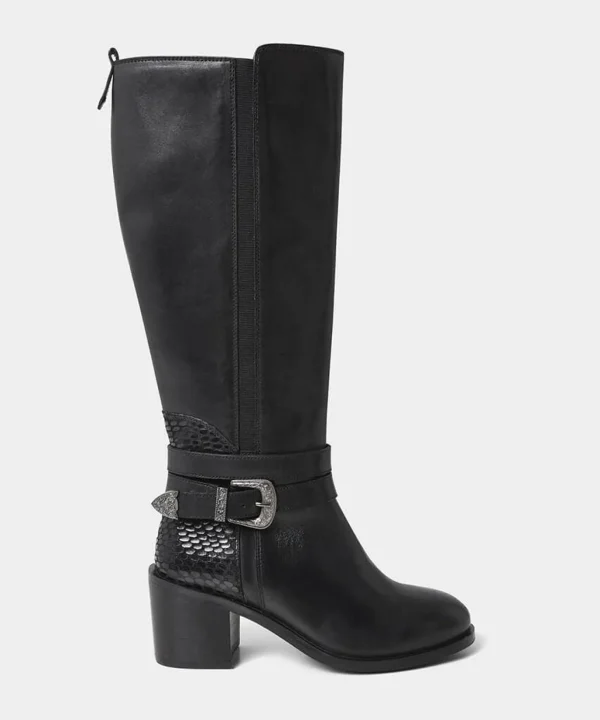 Knee High Boots | Boots & Shoes | Top Picks | Women's Joe Browns Gigi Premium Leather Rider Boots Black