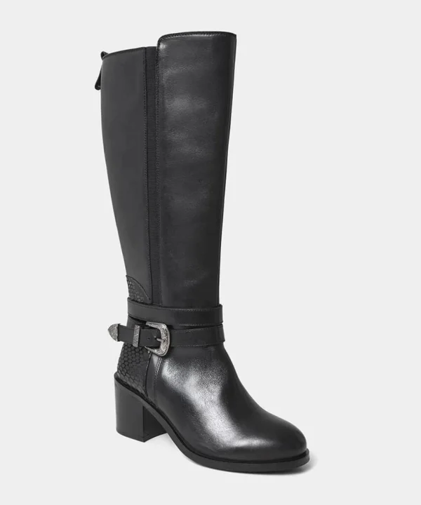 Knee High Boots | Boots & Shoes | Top Picks | Women's Joe Browns Gigi Premium Leather Rider Boots Black