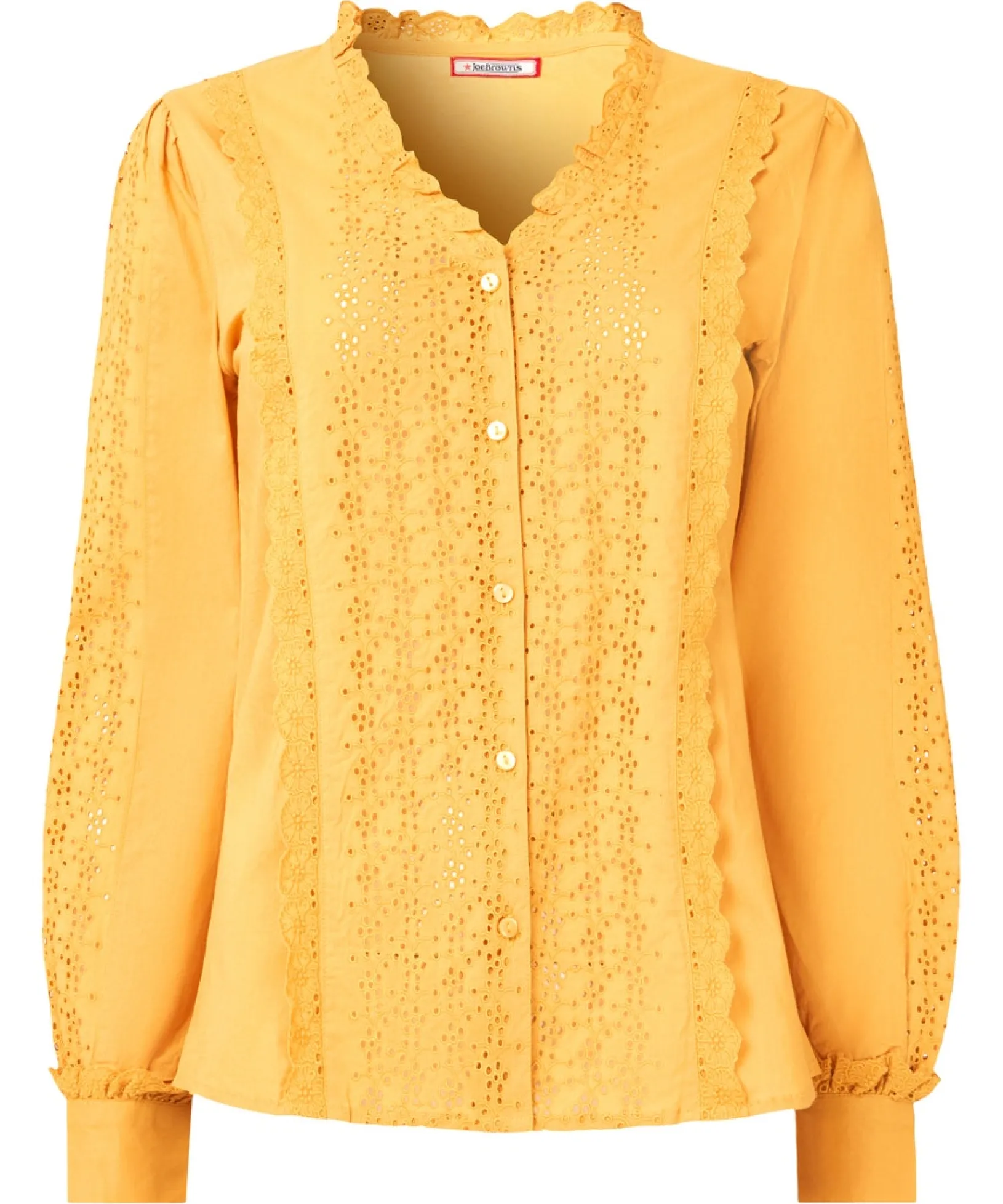 gorgeous_broderie_blouse_1.webp Tops, Tunics & Blouses | Sale Tops, Tunics & Blouses | Women's | Women's Joe Browns Gorgeous Broderie Blouse Yellow