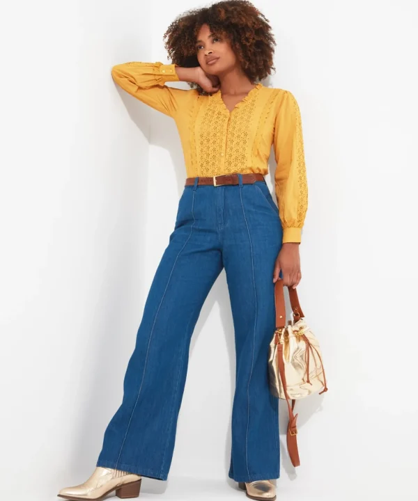 Tops, Tunics & Blouses | Sale Tops, Tunics & Blouses | Women's | Women's Joe Browns Gorgeous Broderie Blouse Yellow