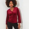 Shop Women's Collection | Occasion Outfits | Tops, Tunics & Blouses | Sale Tops, Tunics & Blouses | Top Picks | Top Picks | Women's | Women's Joe Browns Gorgeous Velour Button Top Berry