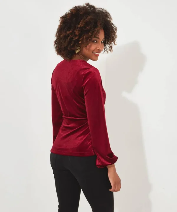 Shop Women's Collection | Occasion Outfits | Tops, Tunics & Blouses | Sale Tops, Tunics & Blouses | Top Picks | Top Picks | Women's | Women's Joe Browns Gorgeous Velour Button Top Berry