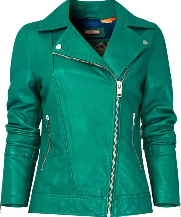Sale Leather Jackets | Sale Coats & Jacket | Women's | Women's Joe Browns Green With Envy Leather Jacket Green / Damson