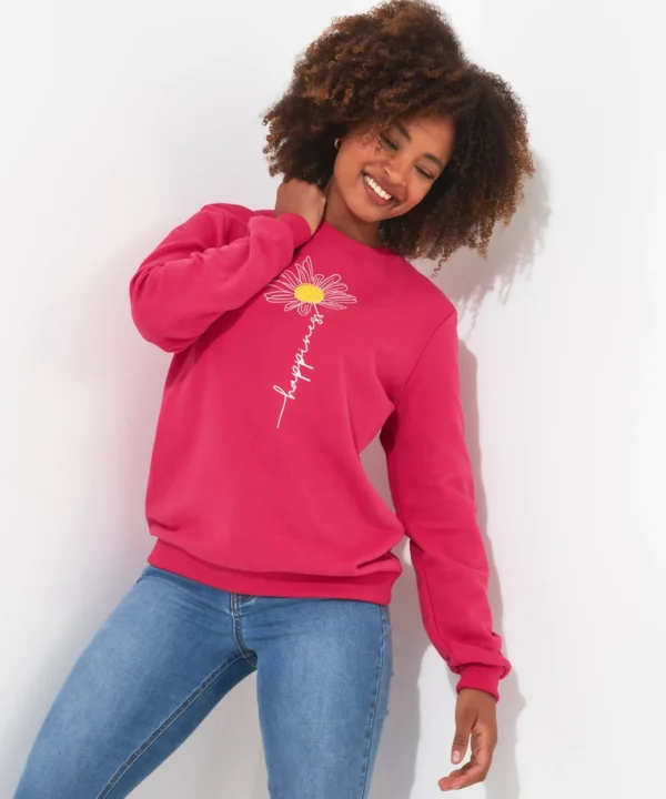 Tops, Tunics & Blouses | Sale Tops, Tunics & Blouses | Women's | Women's Joe Browns Happy Times Sweatshirt Magenta