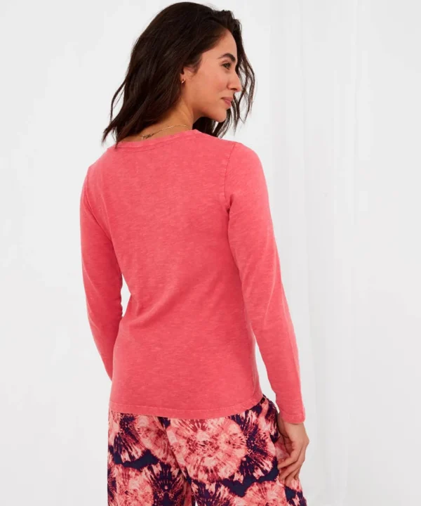 Sale Pyjamas & Loungewear | Sale Tops, Tunics & Blouses | Women's | Women's Joe Browns Heavenly Henley Pink