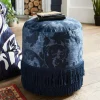 Floral Décor | Sale Furniture | Home | Home Joe Browns Heritage Fringed Velvet Footstool Navy / Green