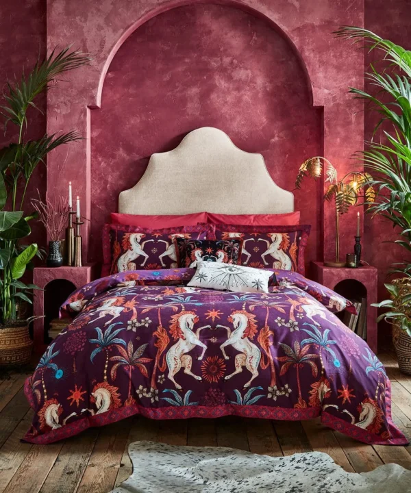 Bedroom | Endless Sunsets | Nature Décor | Animal Décor | Bedding | Home | Home | Home | Home | Home Joe Browns Hypnotic Horses Reversible Bed Set Aubergine