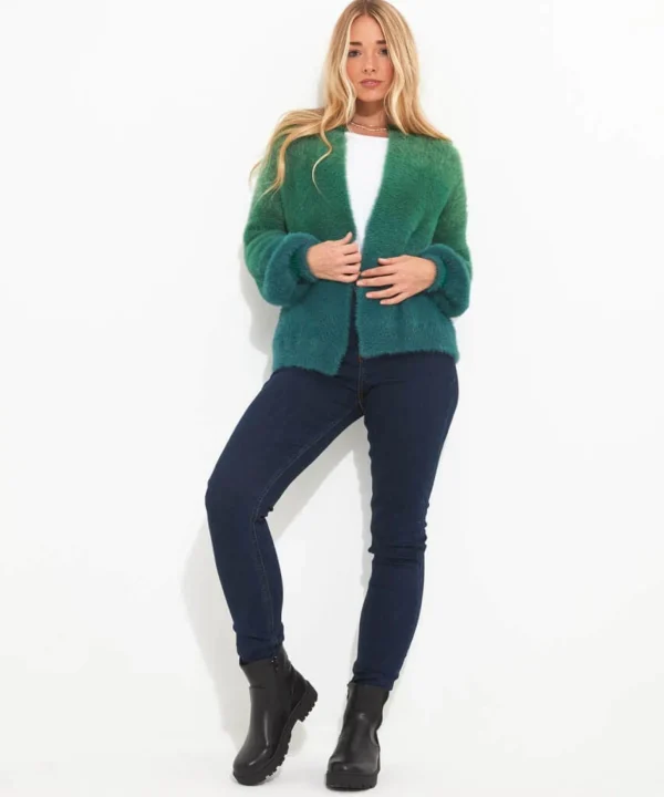 Shop Women's Collection | Gifts | Cardigans & Coatigans | Top Picks | Women's | Top Picks Joe Browns Ibiza Fluffy Knit Cardigan Green
