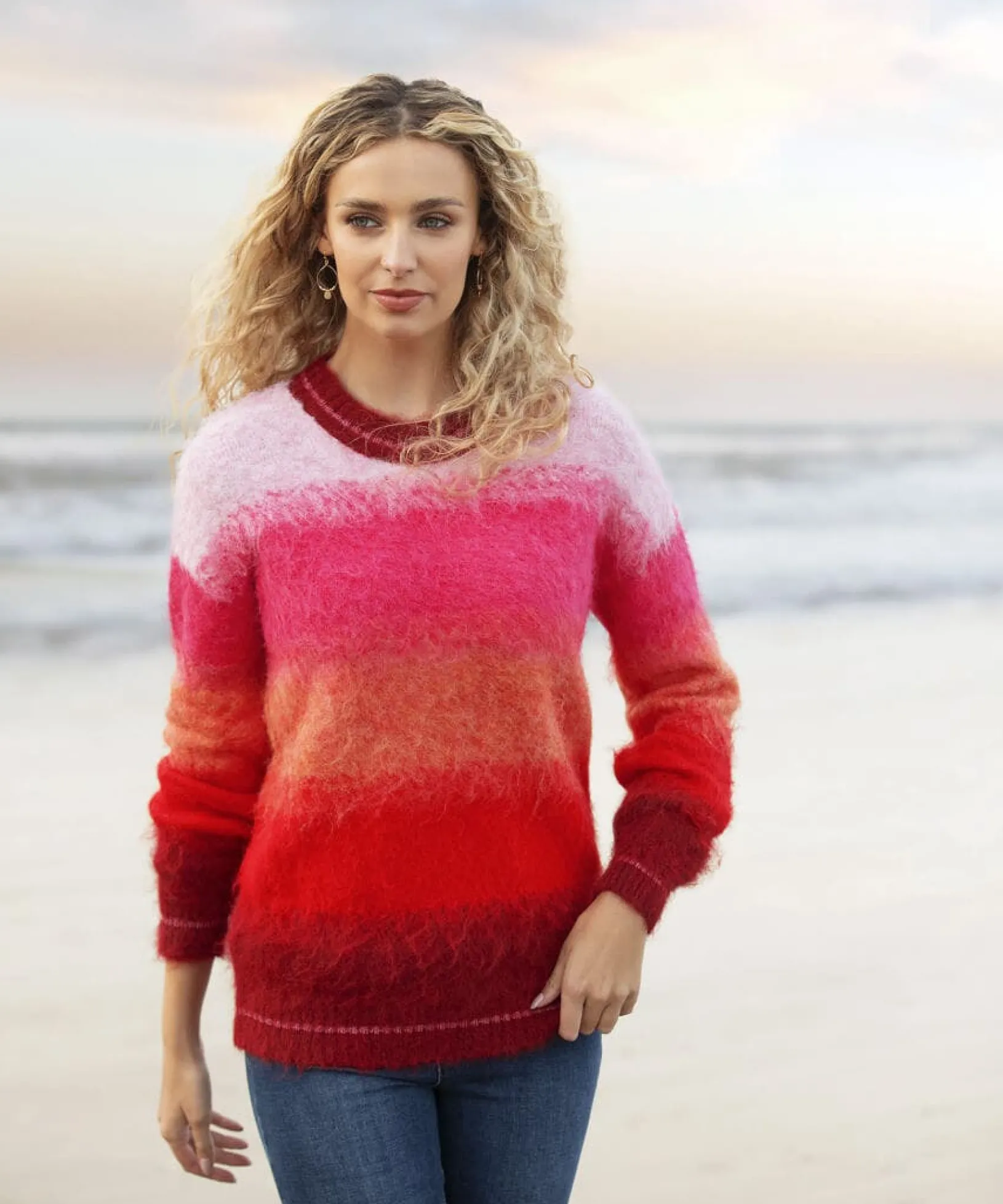 ibiza_ombre_jumper_2.webp Gifts | Cardigans & Coatigans | Women's | Top Picks Joe Browns Ibiza Ombre Jumper Multi