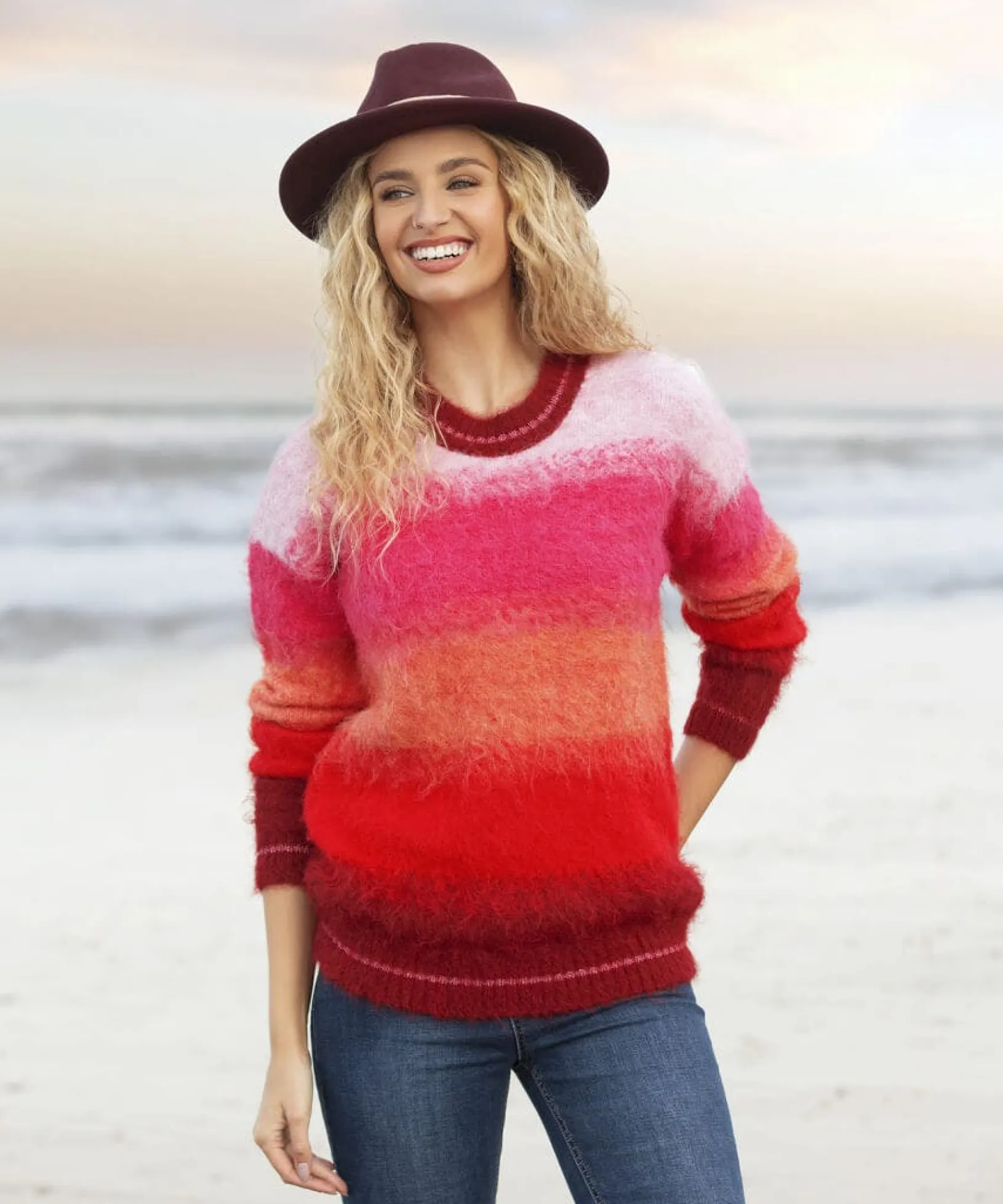 ibiza_ombre_jumper_6.webp Gifts | Cardigans & Coatigans | Women's | Top Picks Joe Browns Ibiza Ombre Jumper Multi