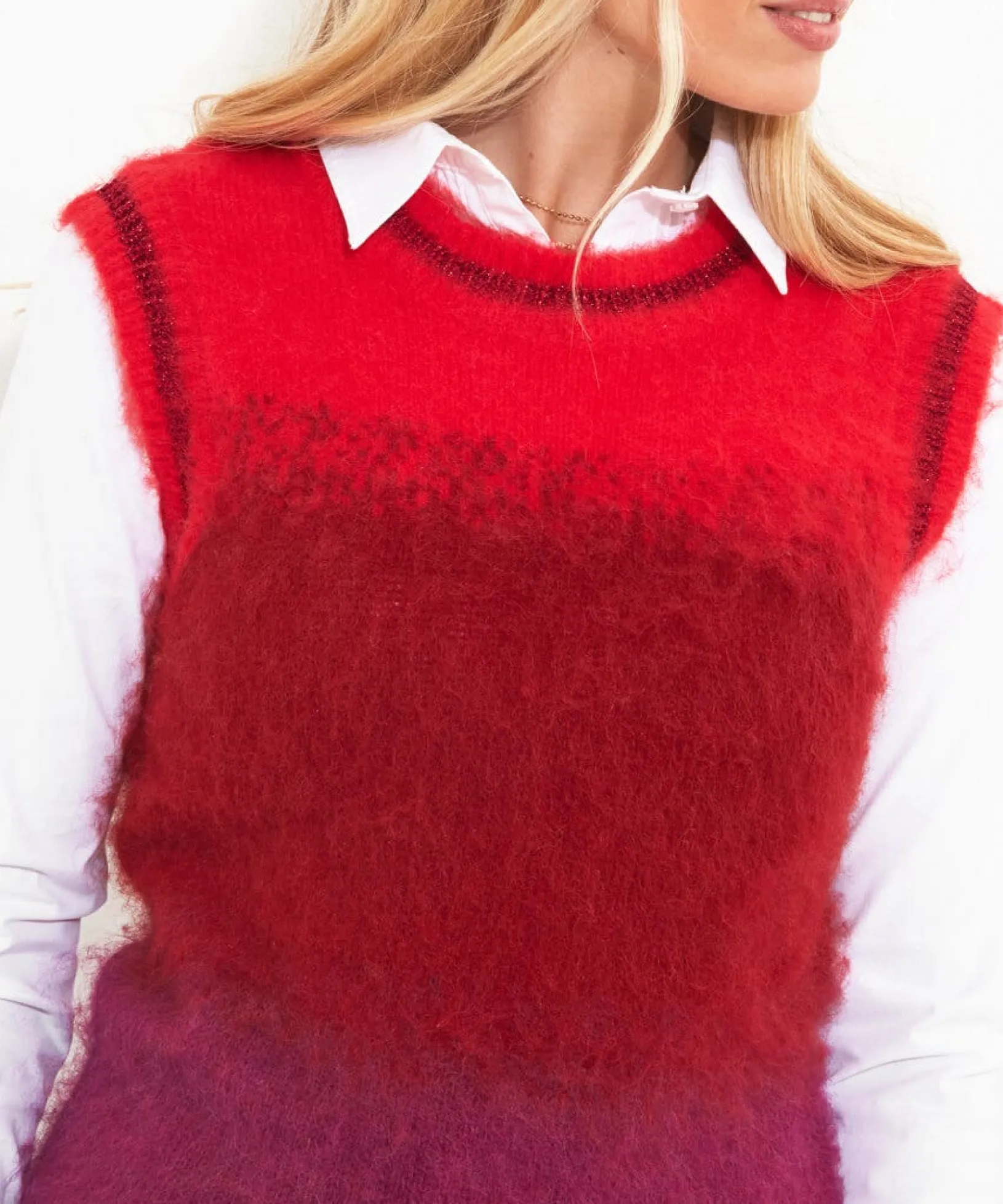 ibiza_ombre_tank_top_4.webp Gifts | Cardigans & Coatigans | Women's | Top Picks Joe Browns Ibiza Ombre Tank Top Red
