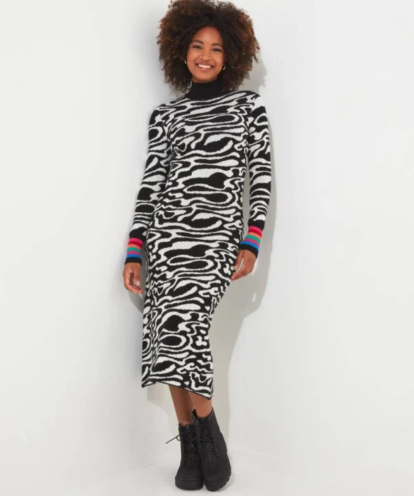 Shop Women's Collection | Cardigans & Coatigans | Top Picks | Top Picks Joe Browns In A Swirl Jumper Dress Mono